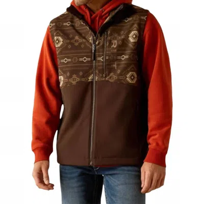 Ariat Logan Softshell Vest In Banyan Bark In Multi