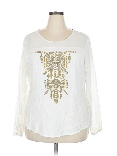 Pre-owned Ariat Long Sleeve Blouse In White