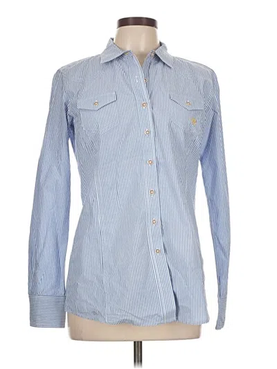 Pre-owned Ariat Long Sleeve Button Down Shirt In Blue