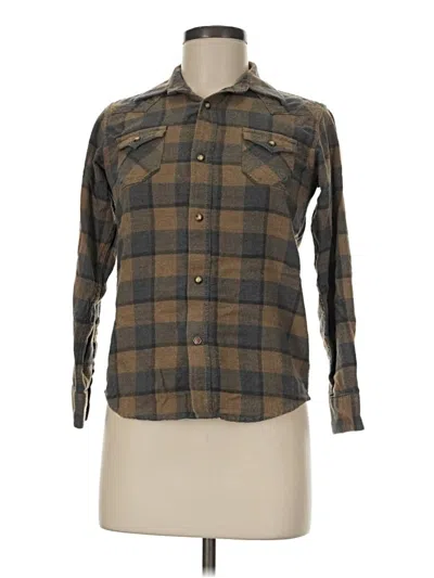 Pre-owned Ariat Long Sleeve Button Down Shirt In Brown