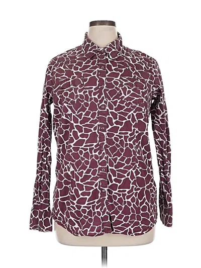 Pre-owned Ariat Long Sleeve Button Down Shirt In Burgundy