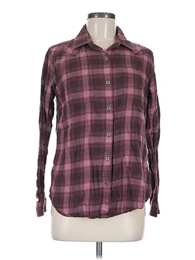 Pre-owned Ariat Long Sleeve Button Down Shirt In Burgundy