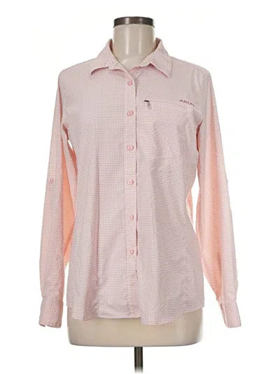 Pre-owned Ariat Long Sleeve Button Down Shirt In Pink