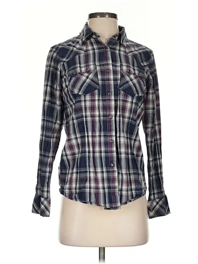 Pre-owned Ariat Long Sleeve Button Down Shirt In Purple