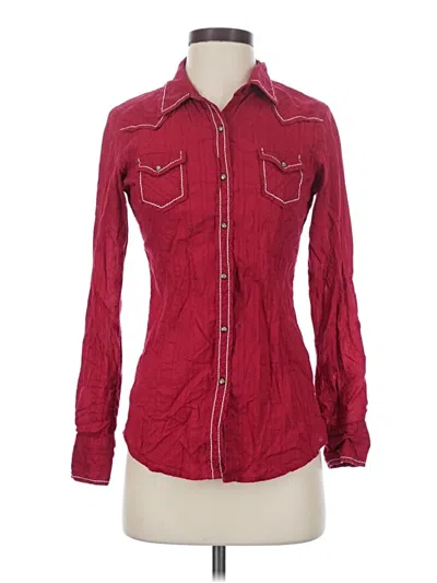 Pre-owned Ariat Long Sleeve Button Down Shirt In Red