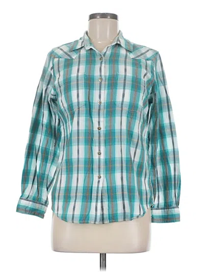 Pre-owned Ariat Long Sleeve Button Down Shirt In Teal