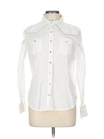 Pre-owned Ariat Long Sleeve Button Down Shirt In White