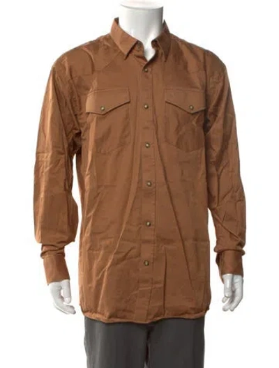 Pre-owned Ariat Long Sleeve Shirt In Brown
