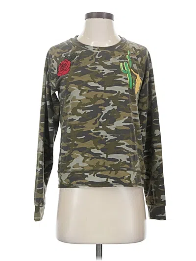 Pre-owned Ariat Long Sleeve Top Green Boatneck Tops