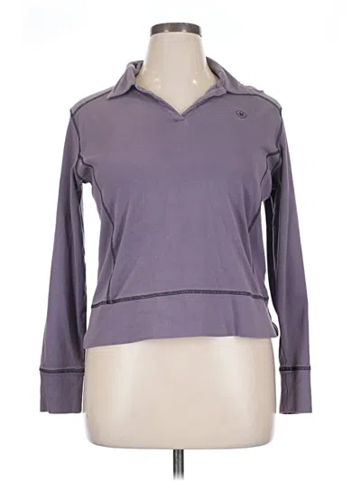 Pre-owned Ariat Long Sleeve Top Purple Cowl Neck Tops