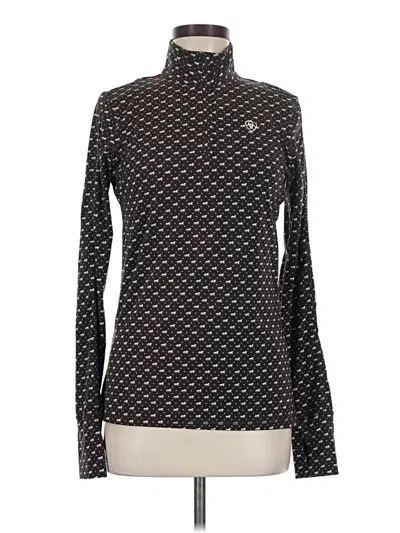 Pre-owned Ariat Long Sleeve Turtleneck In Black