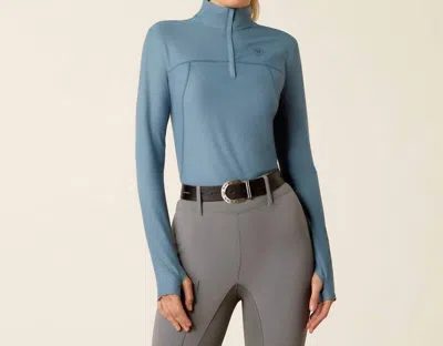 Ariat Lowell 1/4 Zip Baselayer Top In Bluestone