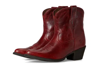 Ariat Maggie J Toe Short Western Boot In Red