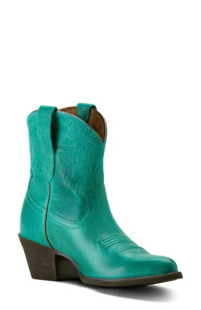 Ariat Maggie J Toe Short Western Boot In Green