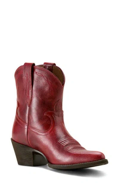 Ariat Maggie J Toe Short Western Boot In Red