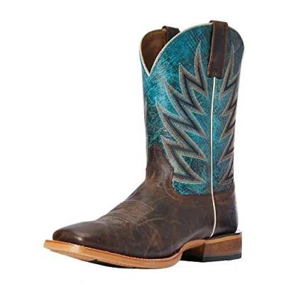 Pre-owned Ariat Men's 11" Challenger Stout Wide Square Toe Western Boot Stout Brown/atlant