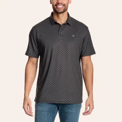 Ariat Men's 360 Airflow Black Diamond Geo Print Polo Shirt In Multi