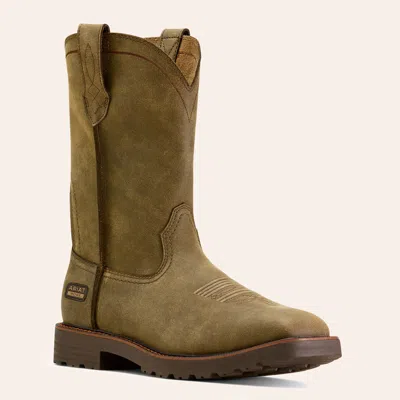 Ariat Men's Activator Brown Bomber Wide Square Soft Toe Work Boots In Green