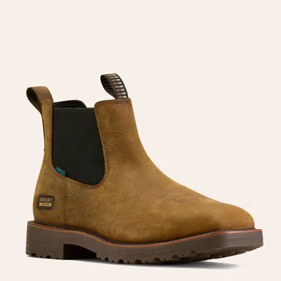 Ariat Men's Activator H20 Rye Brown Waterproof Wide Square Toe Chelsea Work Boots