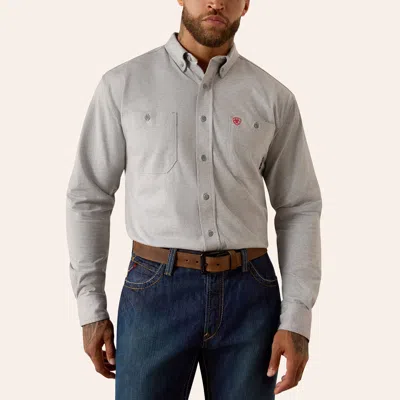 Ariat Men's Airified Silver Fox Fr Long Sleeve Shirt In Gray