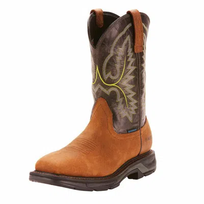 Pre-owned Ariat Men's  Workhog Xt Waterproof Work Boot 10024971 In Brown