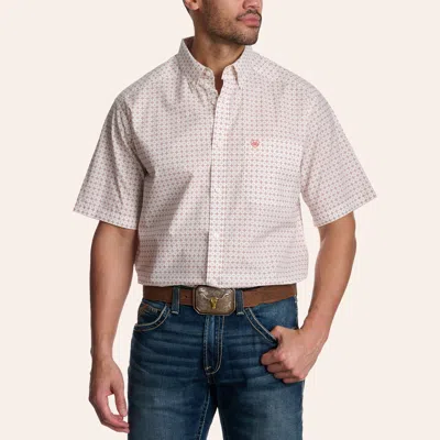 Ariat Men's Baker White Geo Print Shirt