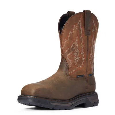 Ariat Men's Big Rig H2o Work Boots In Dark Brown