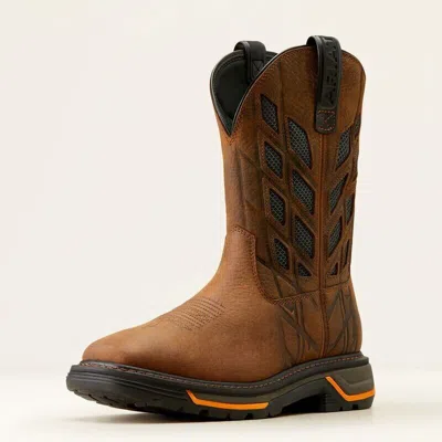 Pre-owned Ariat Men's Big Rig Tread Ventek Earth Brown Boots -50828