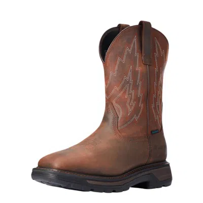 Ariat Men's Big Rig Waterproof Work Boot - Soft Toe In Dark Brown