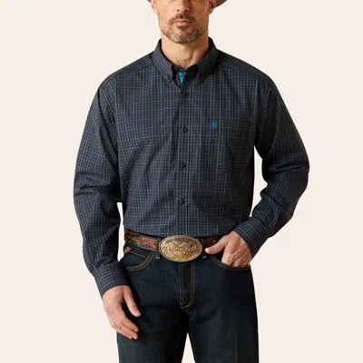Ariat Men's Black & Blue Plaid Western Shirt