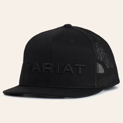 Ariat Men's Black Embroidered Logo Cap In Orange