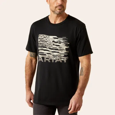 Ariat Men's Black Freedom Flag Graphic T-shirt