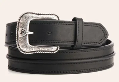 Ariat Men's Black Half Center Bump Western Belt