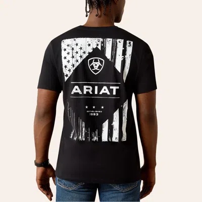 Ariat Men's Black Wooden Flag Graphic T-shirt