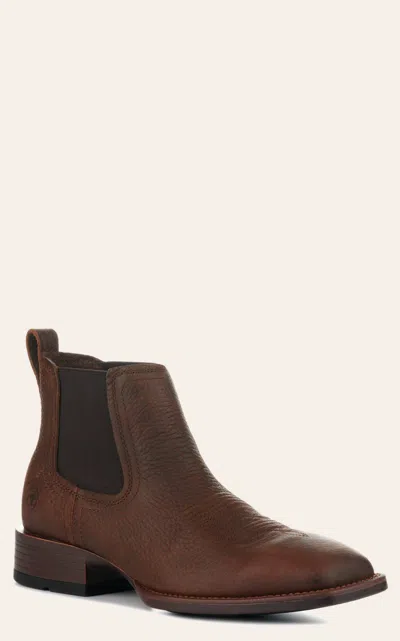 Ariat Men's Booker Ultra Oiled Brown Bantamweight Wide Square Toe Chelsea Boots