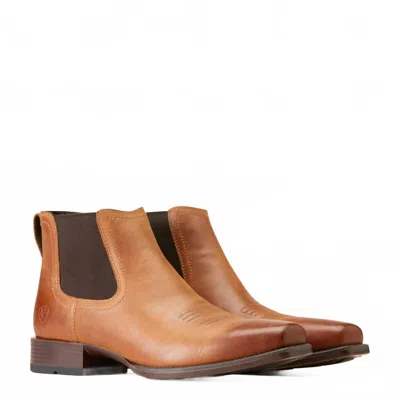 Ariat Men's Booker Ultra Square Toe Western Boot In Almond Roca In Multi