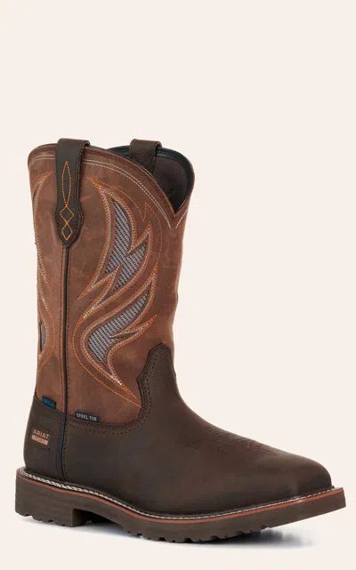 Ariat Men's Brown & Wicker Activator Venttek Waterproof Steel Toe Work Boots