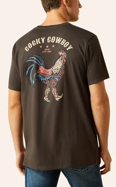 Ariat Men's Brown Cocky Cowboy Graphic T-shirt