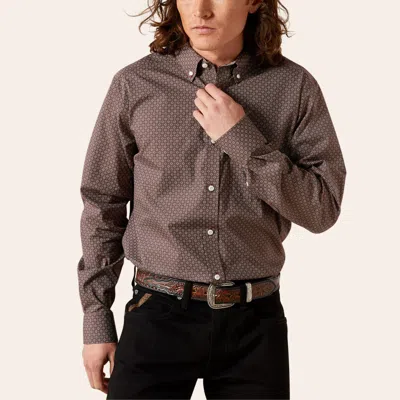 Ariat Men's Brown Geo Print Western Shirt