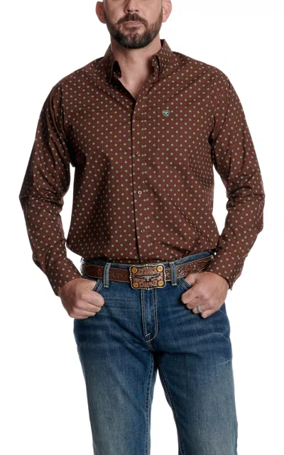 Ariat Men's Brown Geo Print Western Shirt
