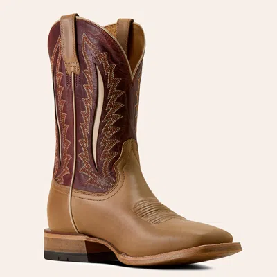 Ariat Men's Carmel & Brick Gage Wide Square Toe Cowboy Boots In Animal Print
