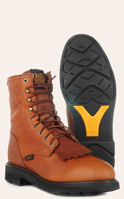 Ariat Men's Cascade Sunshine Waterproof Round Toe Lace Up Work Boot In Brown