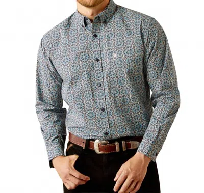 Ariat Men's Casual Series Santiago Shirt In Dark Teal In Multi