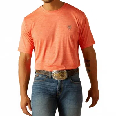 Ariat Men's Charger Hot Tee In Coral In Orange