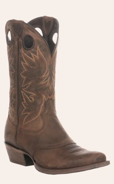 Ariat Men's Circuit Striker Weathered Brown Punchy Toe Cowboy Boots In Multi