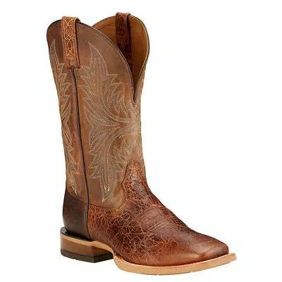 Pre-owned Ariat Men's Cowhand Adobe Clay/taupe Western Boots 10017381 In Brown
