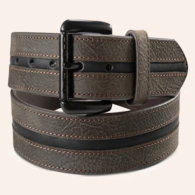 Ariat Men's Dark Brown Work Center Inlay Belt