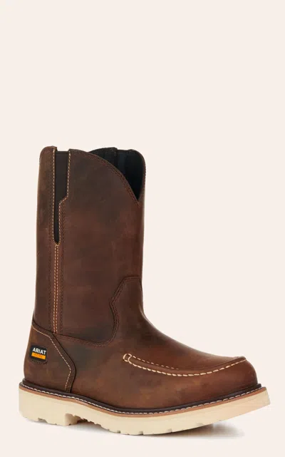 Ariat Men's Distressed Brown Rebar Lift Moc Soft Toe Work Boots