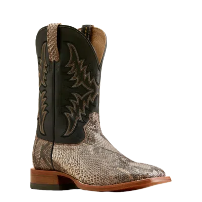 Pre-owned Ariat Men's Dry Gulch Tan Python Western Boots 10047081 In Brown