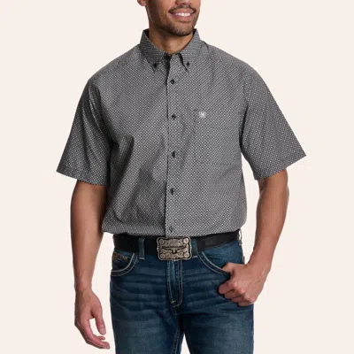 Ariat Men's Earnest Black Geo Print Shirt
